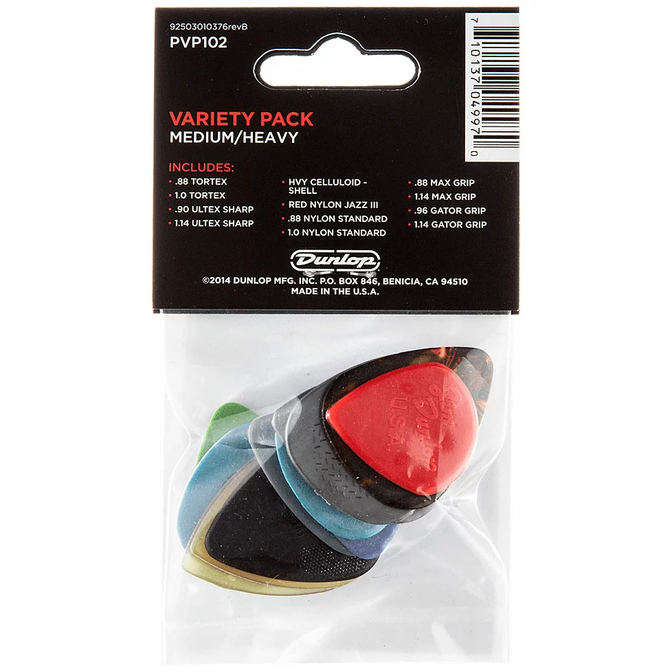 Dunlop Variety Pack Medium- Heavy Player's Pack 6 Stück