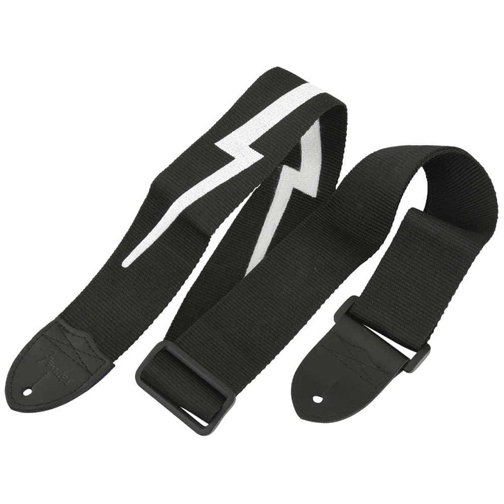 Fender - Fender Gitarrengurt Nylon Lightning Bolt Schwarz