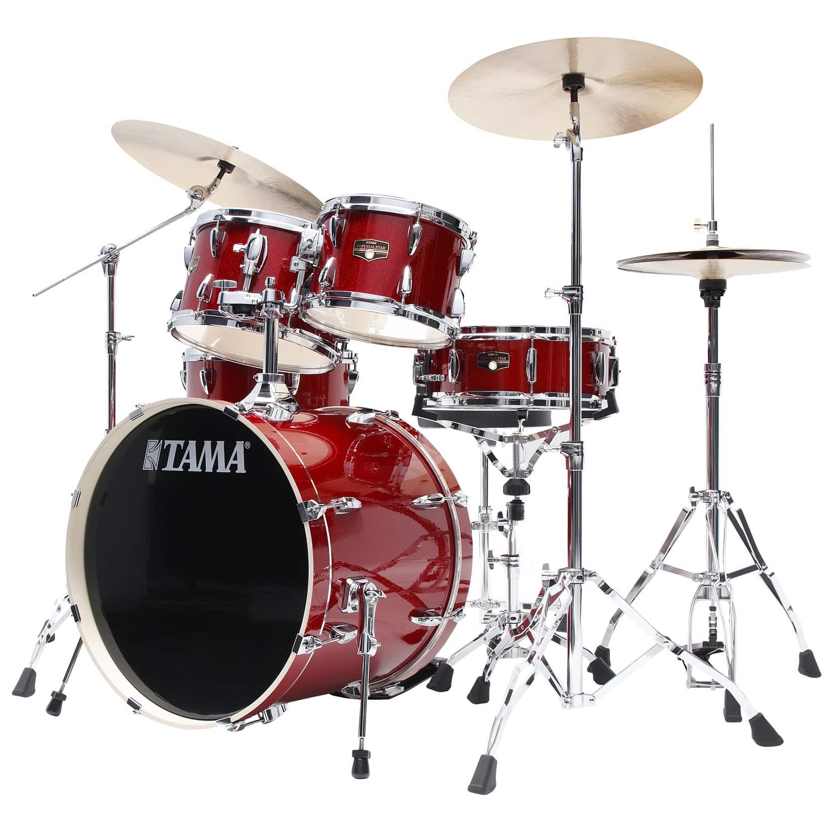 Tama IP50H6W-BRM Imperialstar Drumset 5 teilig  - Burnt Red Mist/Chrom HW + MEINL Cymbals HCS Bronze 6