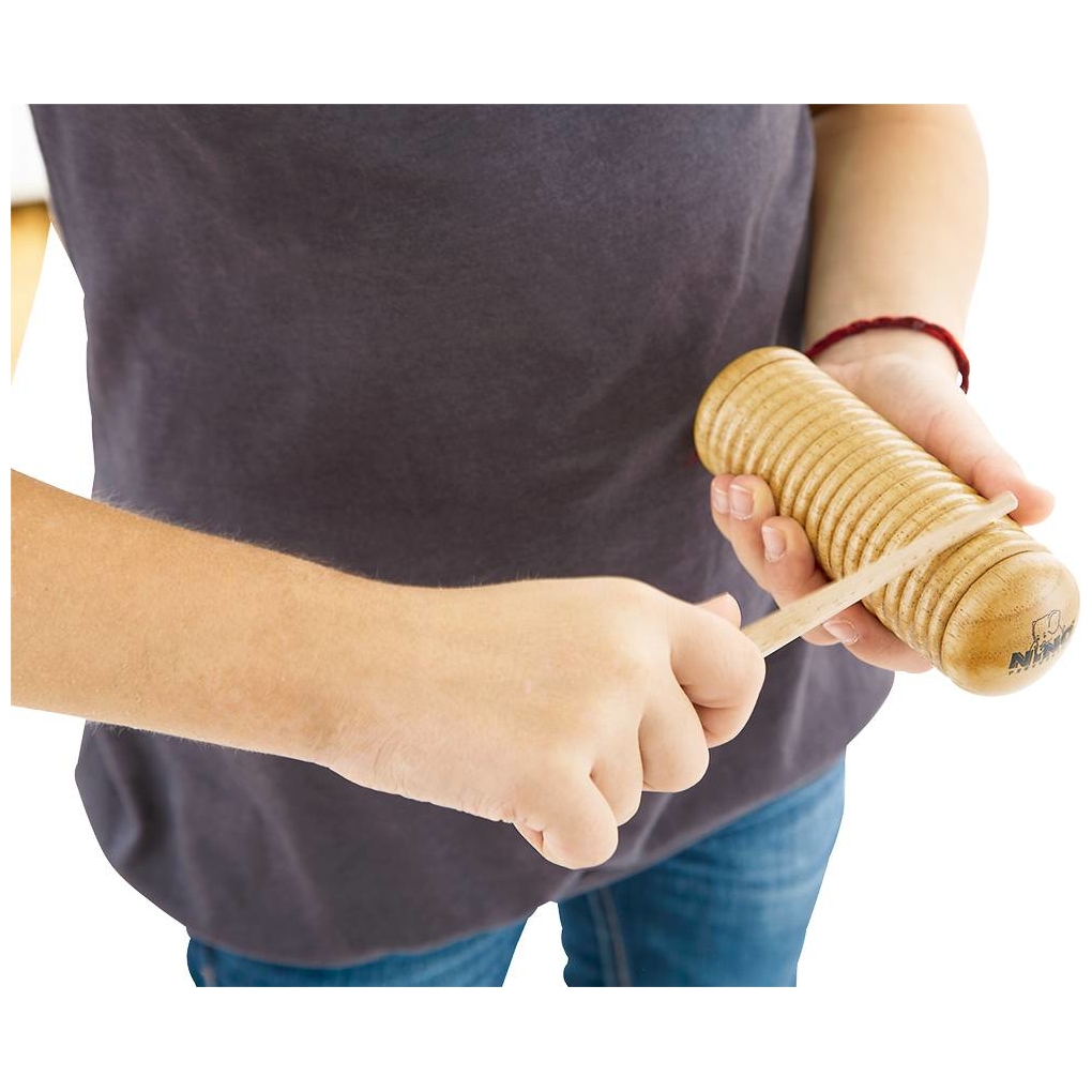 Nino Percussion - Nino Percussion Wood Güiro Shaker, Siam Oak - 1