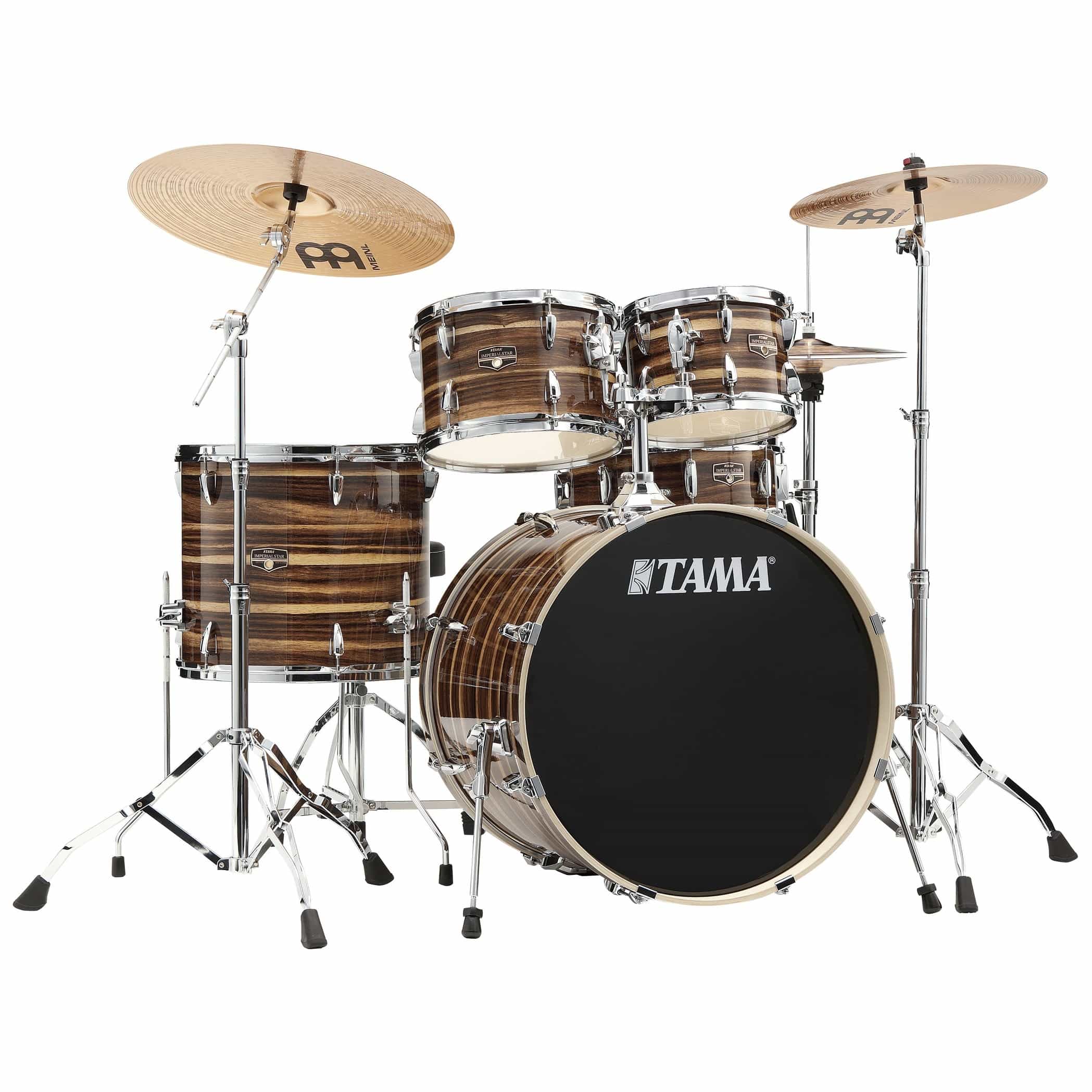 Tama IP52H6W-CTW Imperialstar Drumset 5 teilig - Coffee Teak Wrap/Chrom HW + MEINL Cymbals HCS Bronze