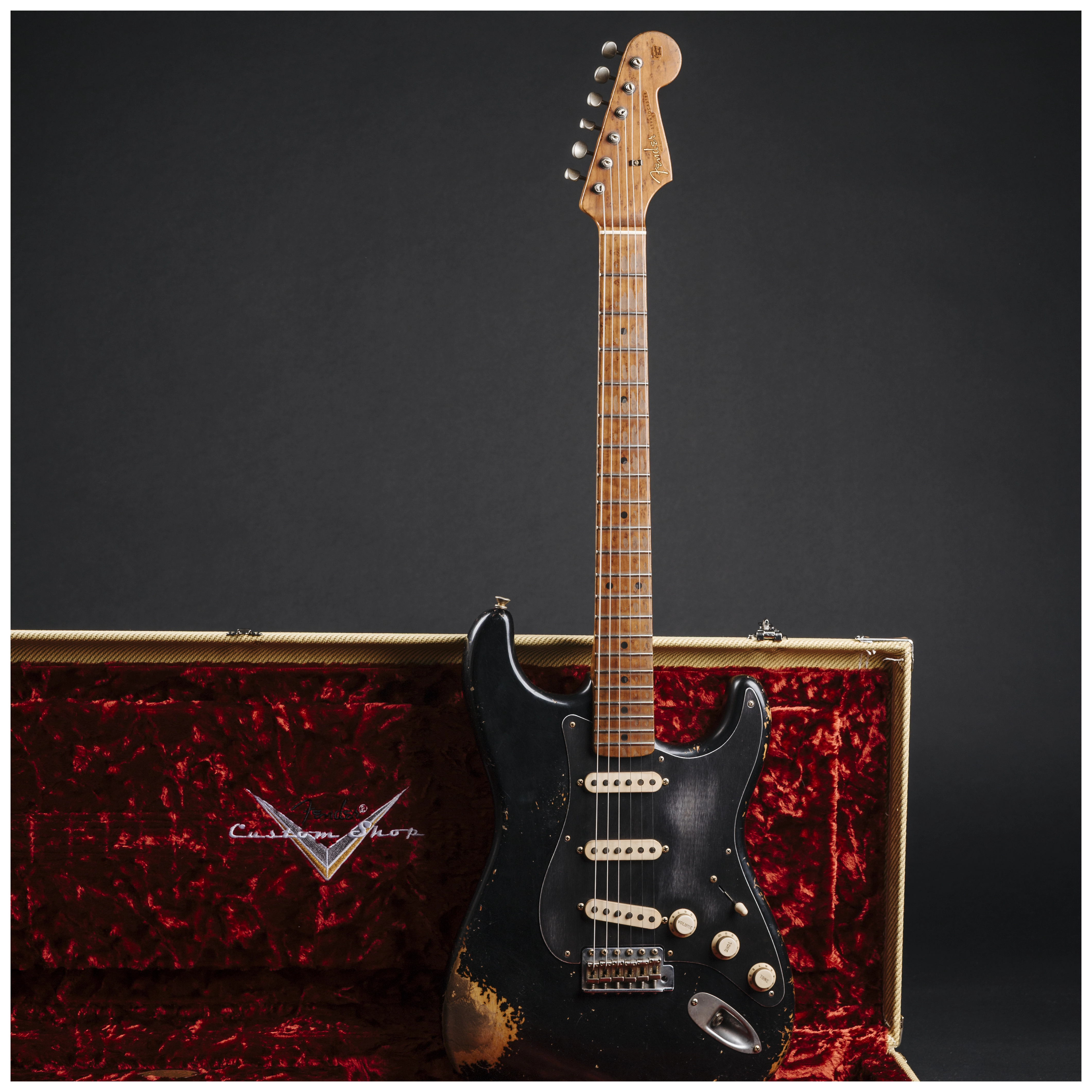Fender Custom Shop 50´s Stratocaster HVYREL BLK over VB MBAH #R147632 18