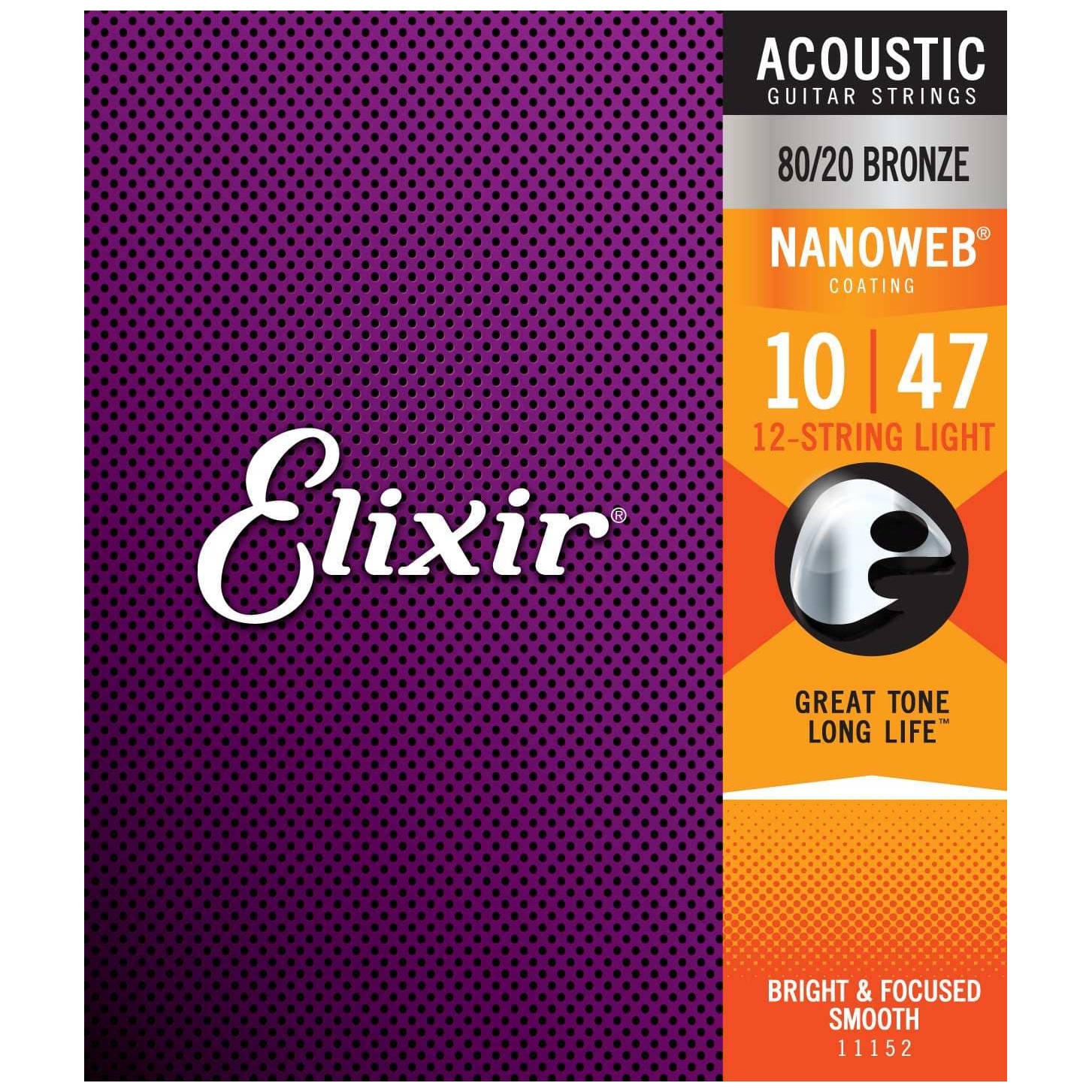 Elixir 11152 Bronze Nanoweb Light 12-String | 010-047