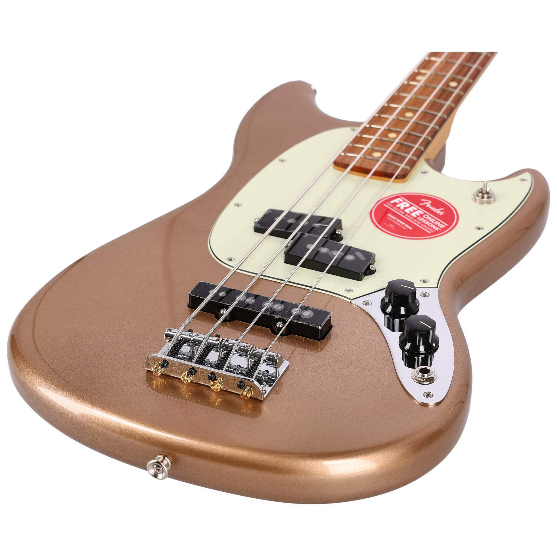 Fender Mustang Bass PJ PF Firemist Gold 2