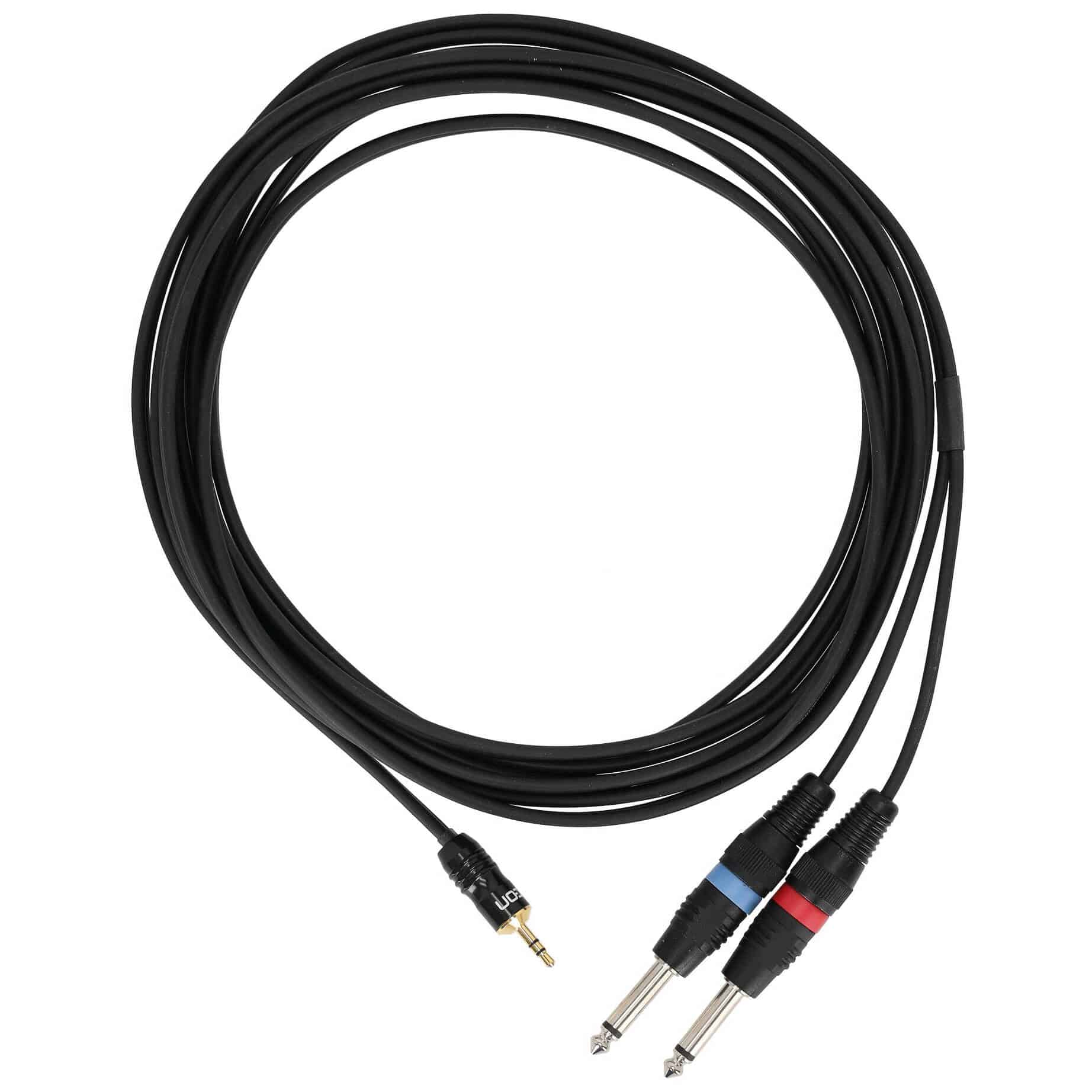 Sommer Cable ON1W-0500-SW SC-Onyx Basic Miniklinke Stereo Male - 2 x Klinke Mono 5 Meter