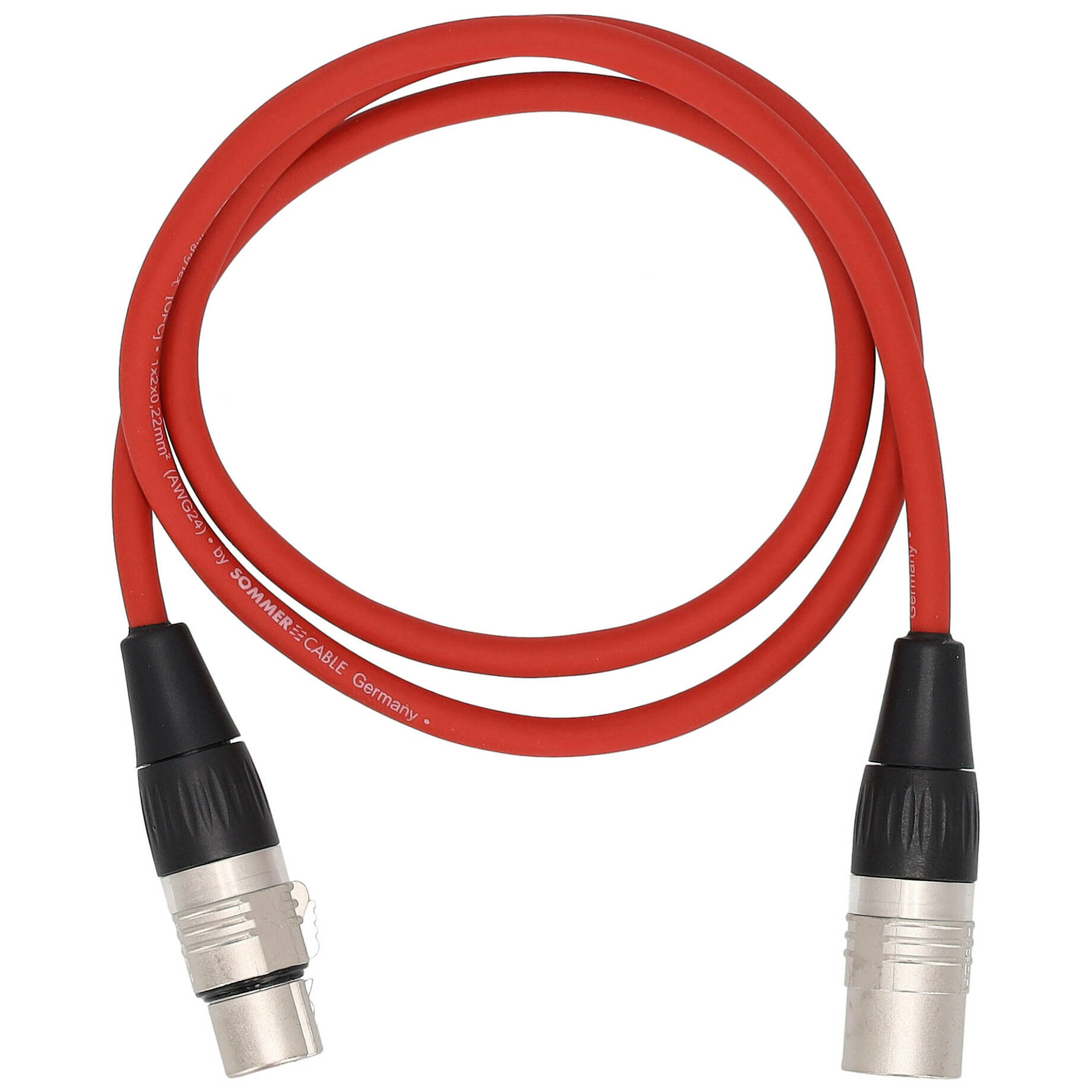 Sommer Cable SGHN-0100-RT Stage 22 Highflex XLR Male - XLR Female 1 Meter