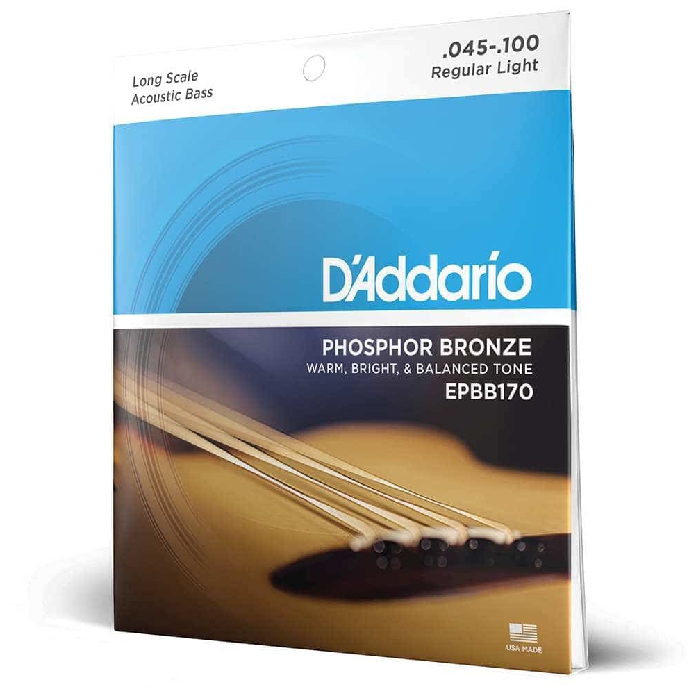 D’Addario EPBB170 -  Acoustic Bass Phospor Bronze, Long Scale 45-100