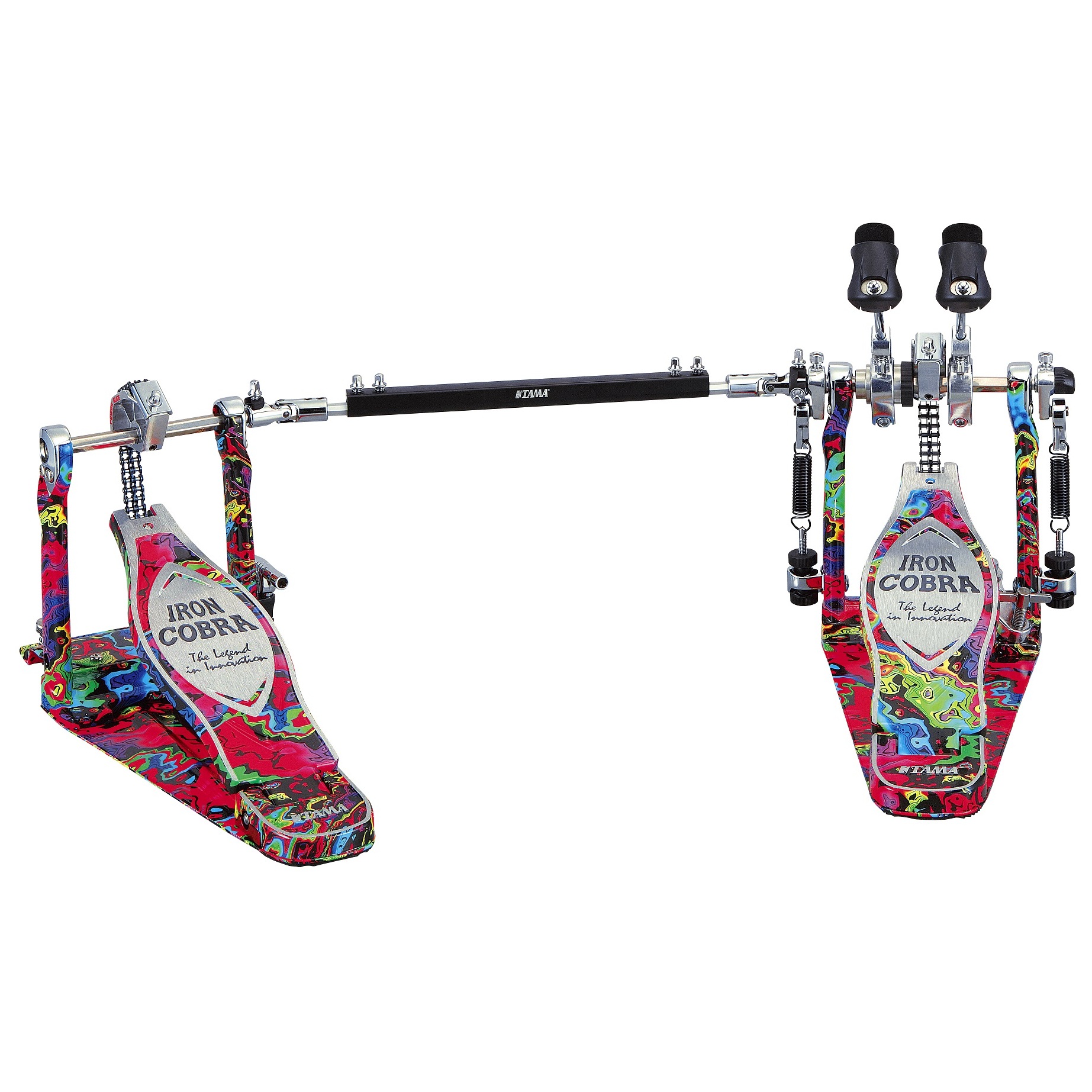 Tama HP900PWMPR - 50th LIMITED - Iron Cobra 900 Power Glide Twin Pedal - Marble Psychedelic Rainbow