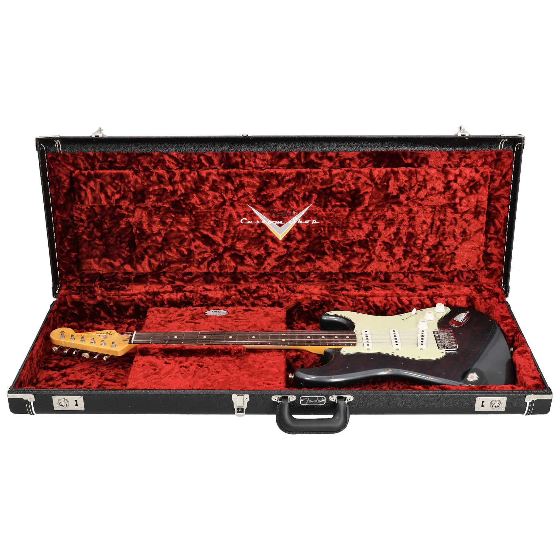 Fender Custom Shop 1963 Stratocaster Relic Aged Black Metallic 9