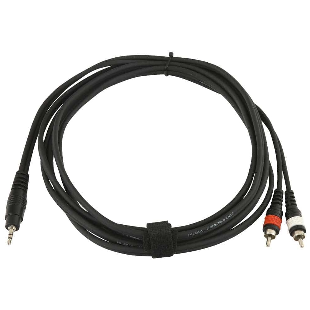 Klang - Klang Adapterkabel ECO, 3 Meter 3,5mm Klinke, male, stereo - 2x Cinch, male