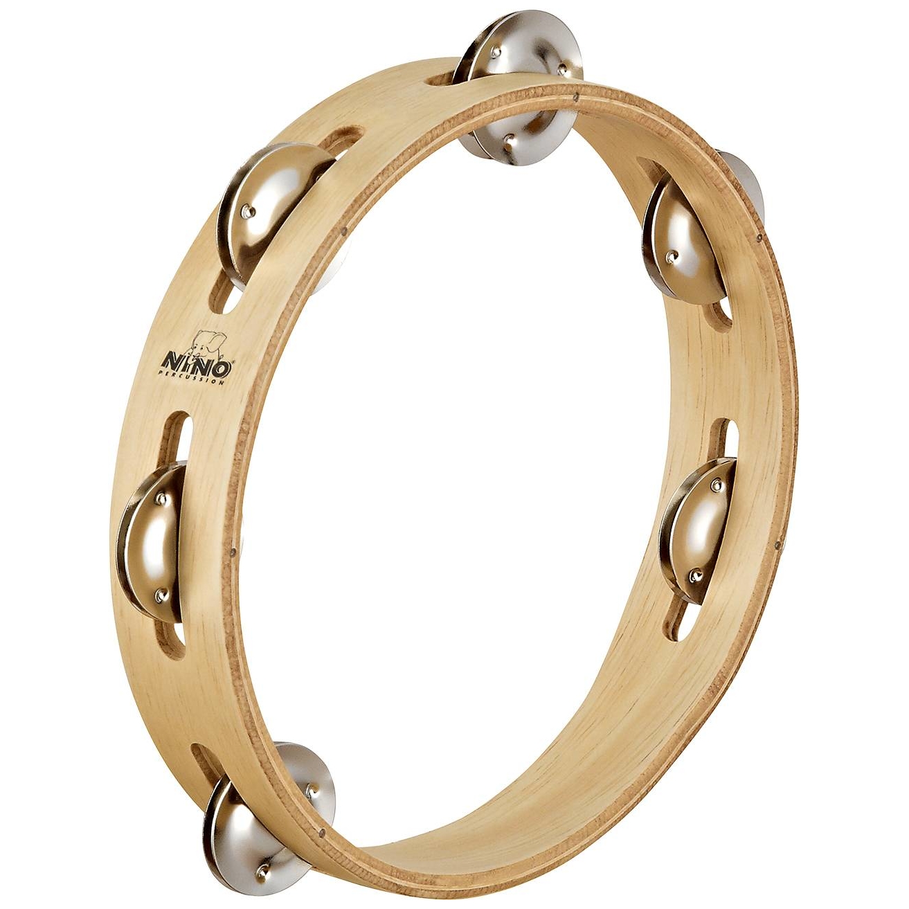 Nino Percussion - Nino Percussion 8 Wood Tambourine, 1 Row