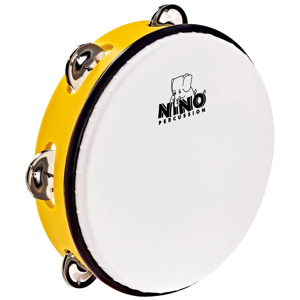 Nino Percussion 8" ABS Tambourine, Yellow