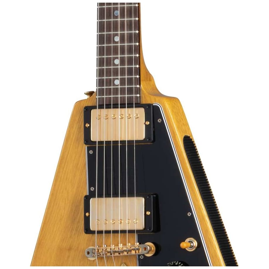 Gibson 58 Korina Flying V Black Pickguard Natural VOS GH