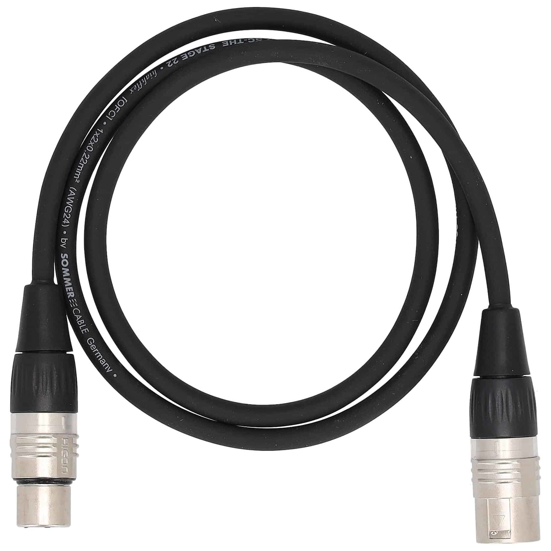 Sommer Cable - Sommer Cable SGHN-0100-SW Stage 22 Highflex XLR Male - XLR Female 1 Meter
