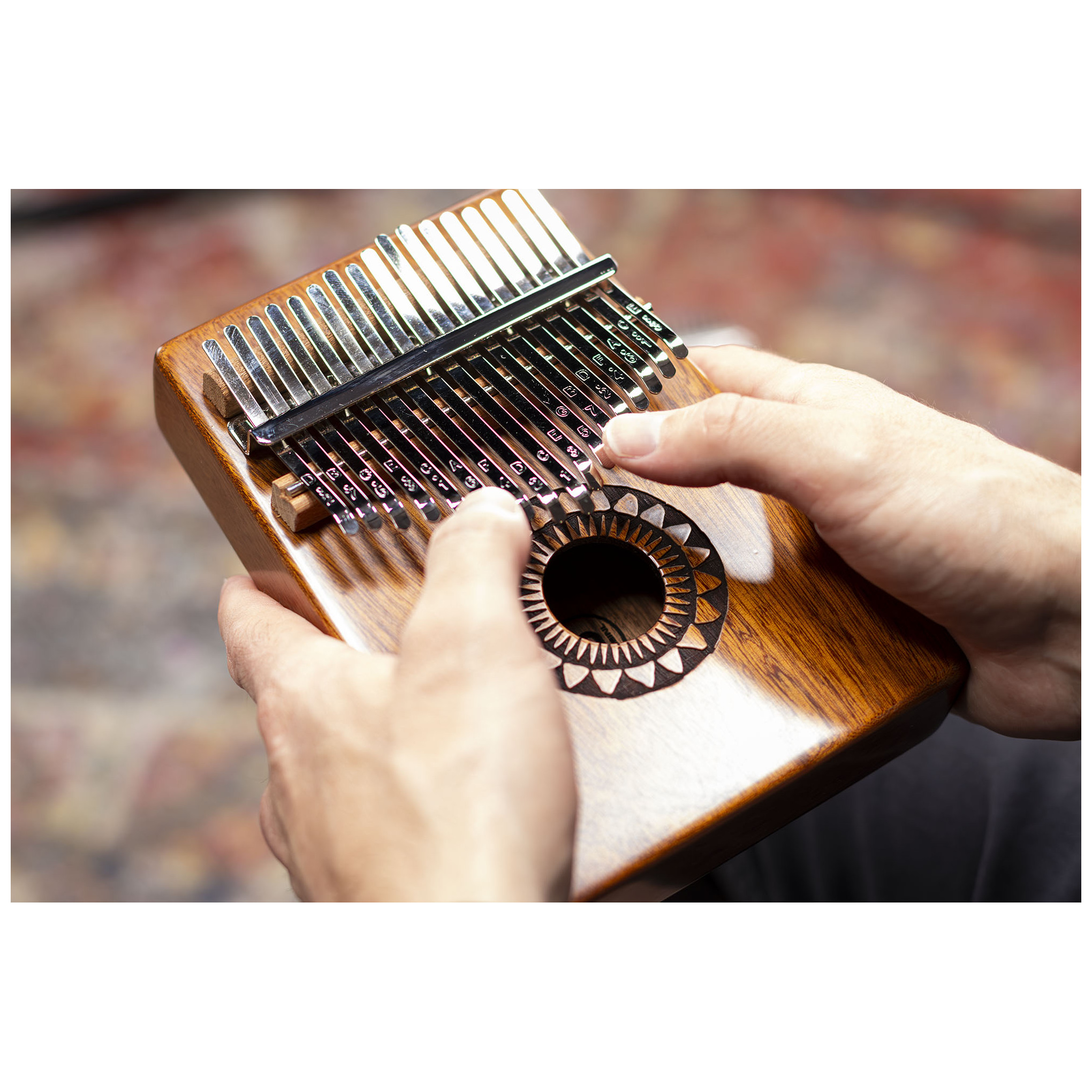 Meinl Percussion KA17SU - Sound Hole Designer Kalimba, Sun 14