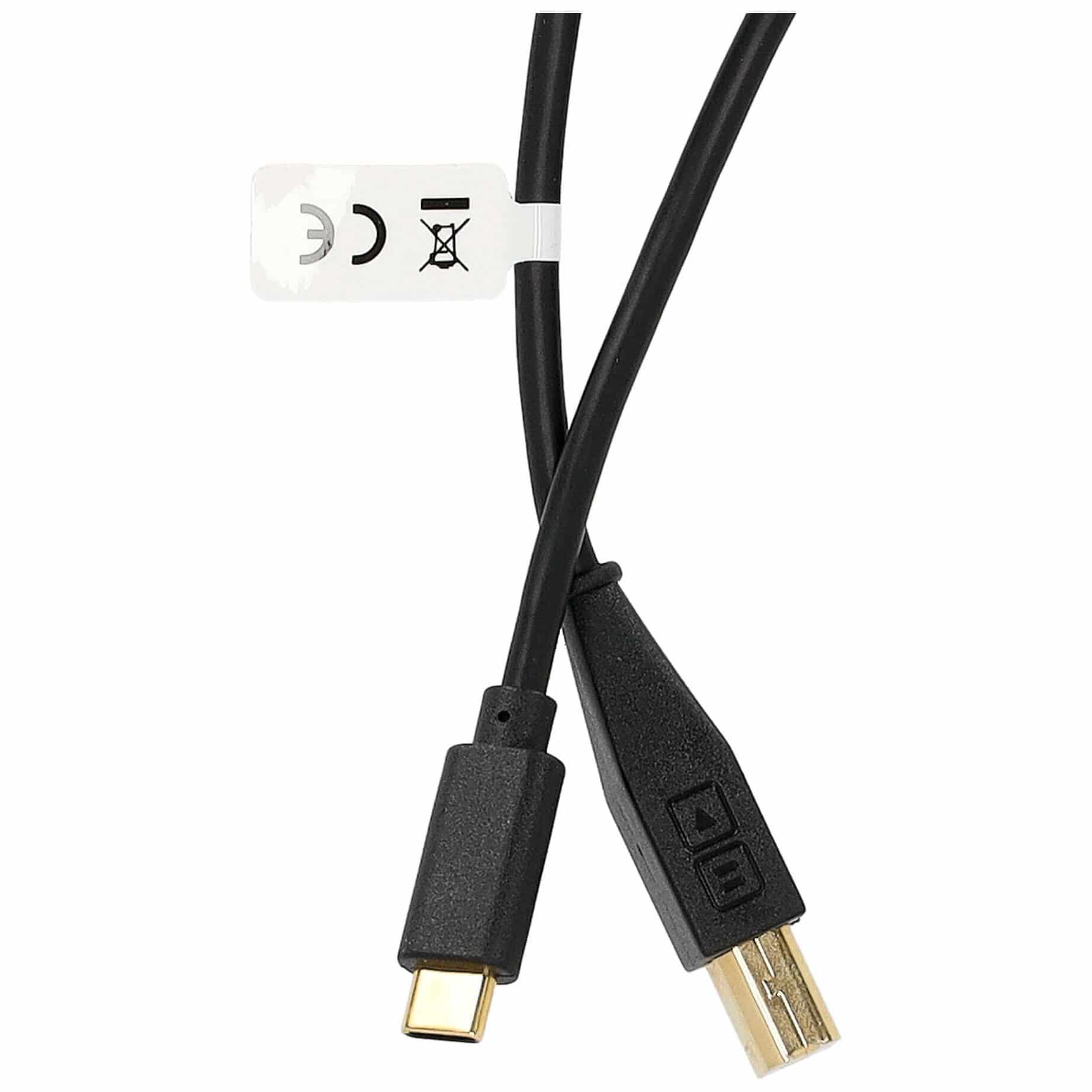 DJ TechTools Chroma Cable USB-C to B Straight Black 2