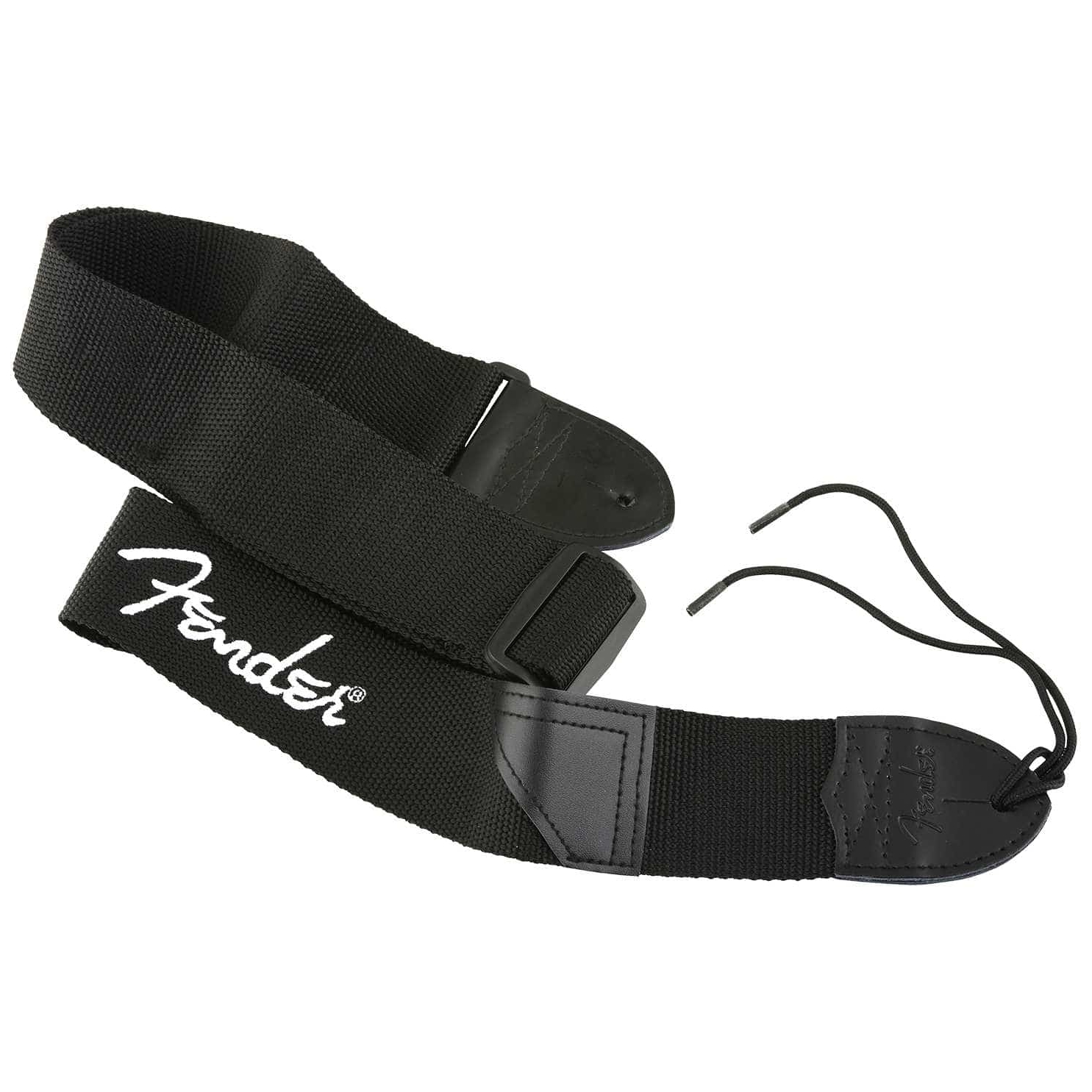 Fender - Fender Gitarrengurt Poly Strap Logo Weiss