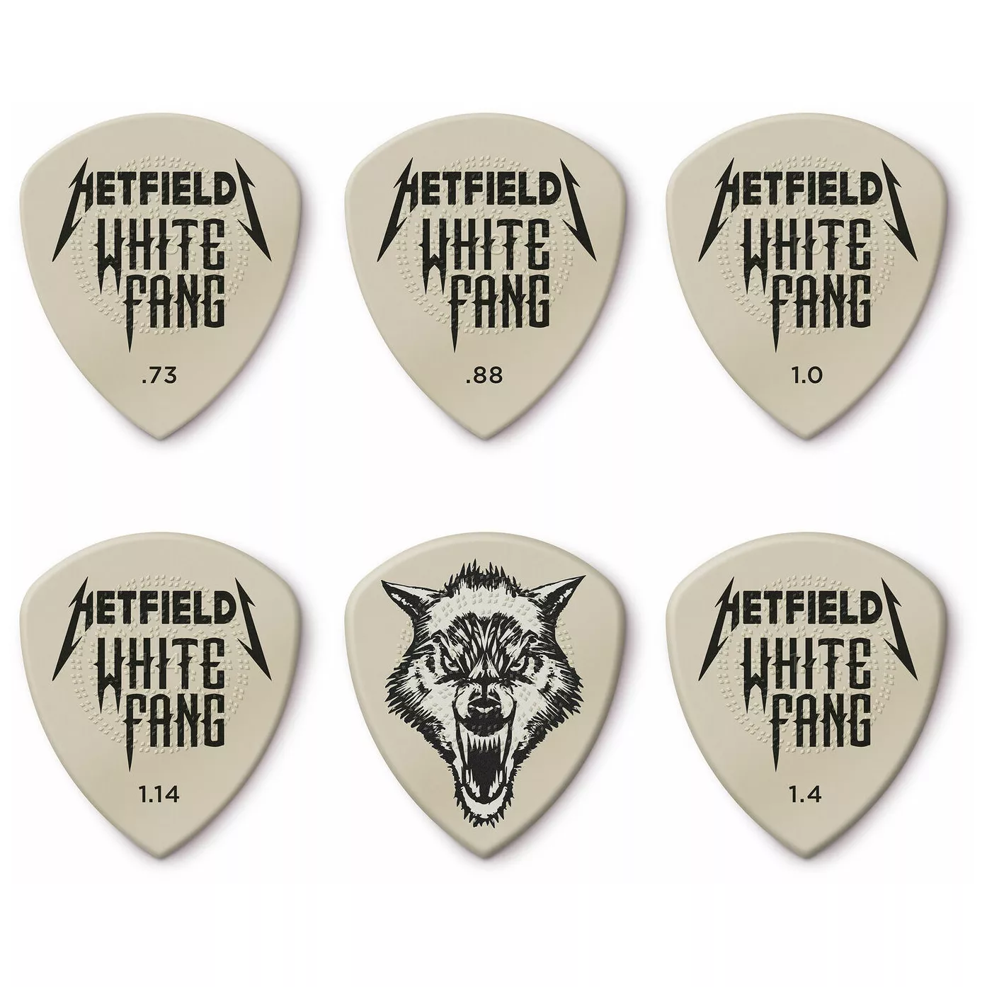Dunlop Hetfield White Fang Flow Pick 0,73 Player's Pack 6 Stück 2
