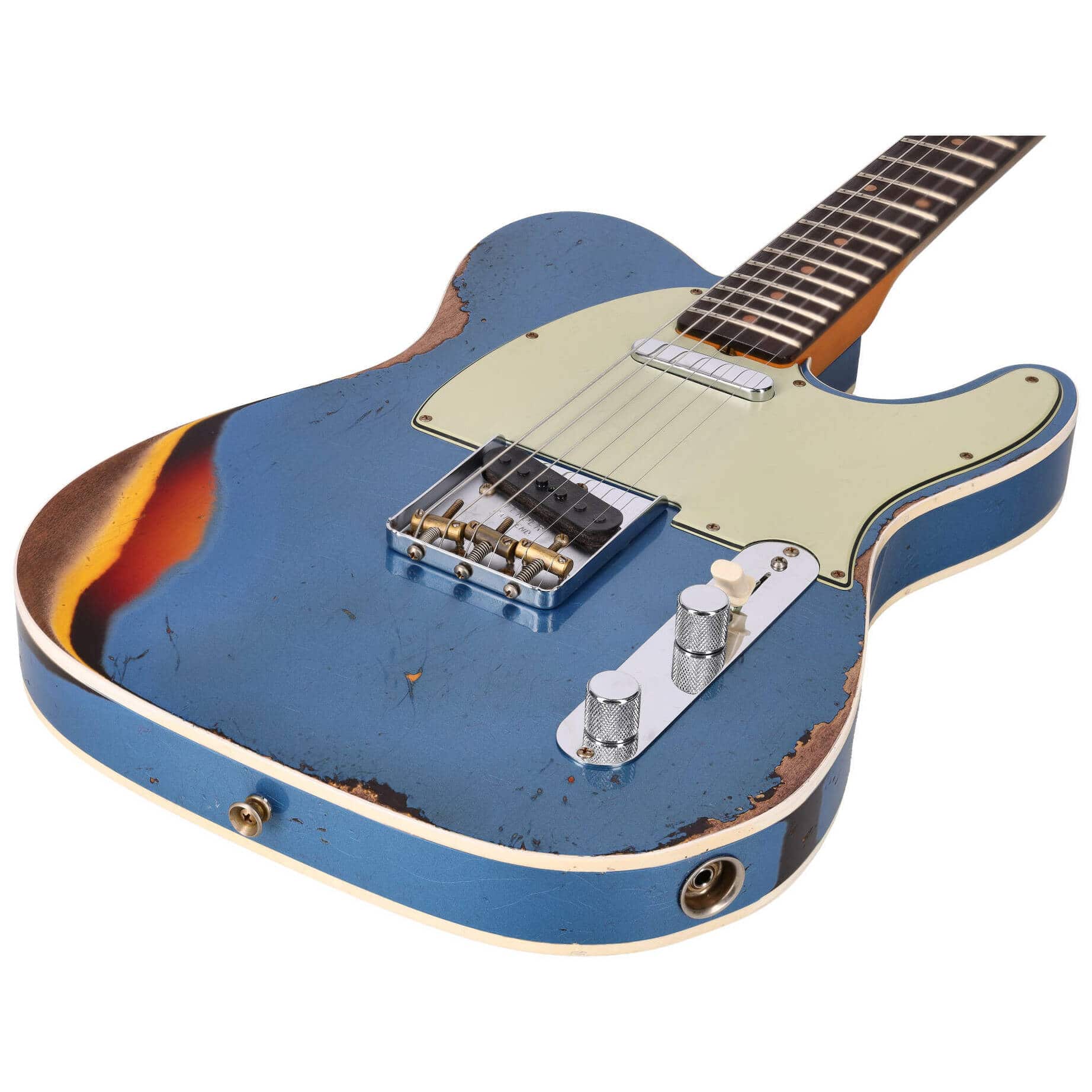 Fender LTD Custom Shop 60 Telecaster Heavy Relic Aged Lake Placid Blue over Chocolate 3-CS 7