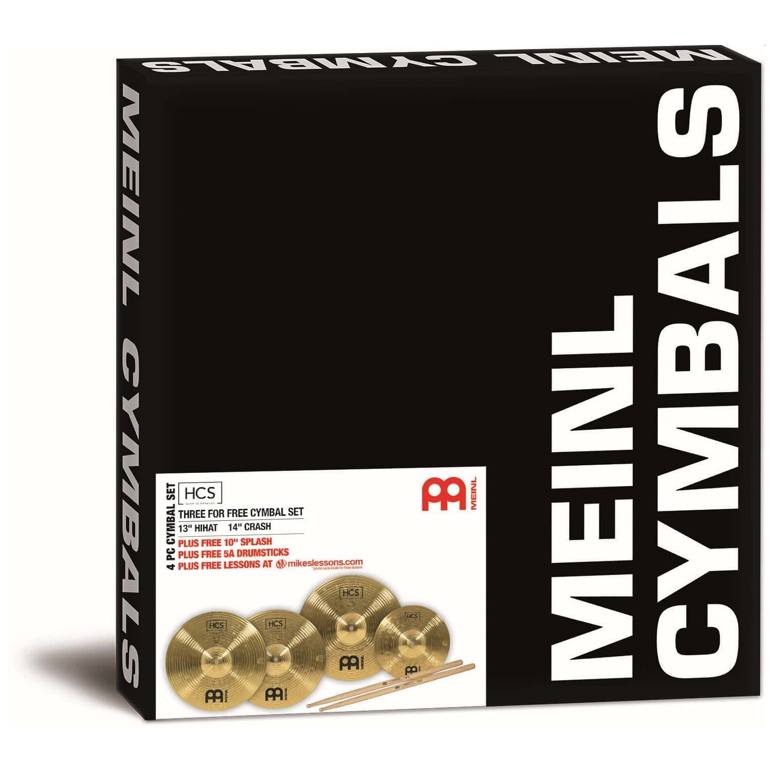Meinl Cymbals - Meinl Cymbals HCS1314+10S - HCS Cymbal Set + free 10 Splash + free Drumsticks - 2