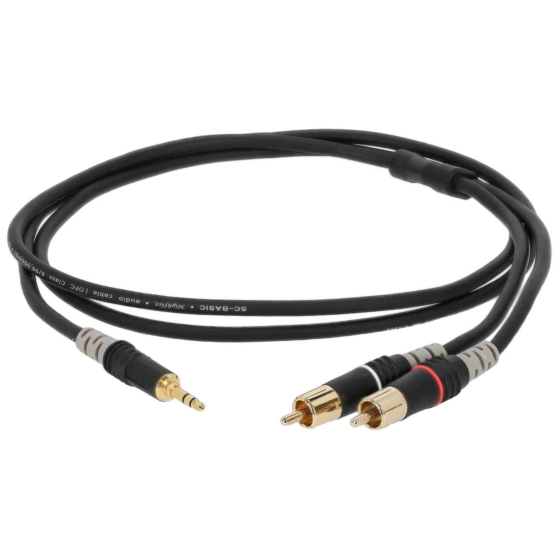 Sommer Cable HBA-3SC2-0150l Stereo Mini-Klinke auf 2 x Cinch 1,5 mtr. 1