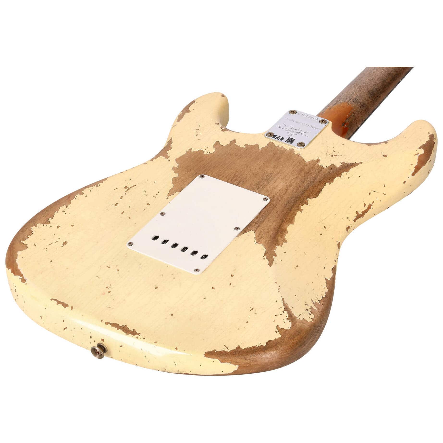 Fender LTD Custom Shop 60 Dual Mag Stratocaster Super Heavy Relic Aged Vintage White 14