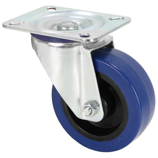 Adam Hall 372151 Lenkrolle 100 mm Blue Wheel