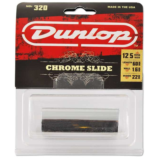 Dunlop 320 XL Chrome Steel Slide 2,2 x 2,5 x 6,0 cm