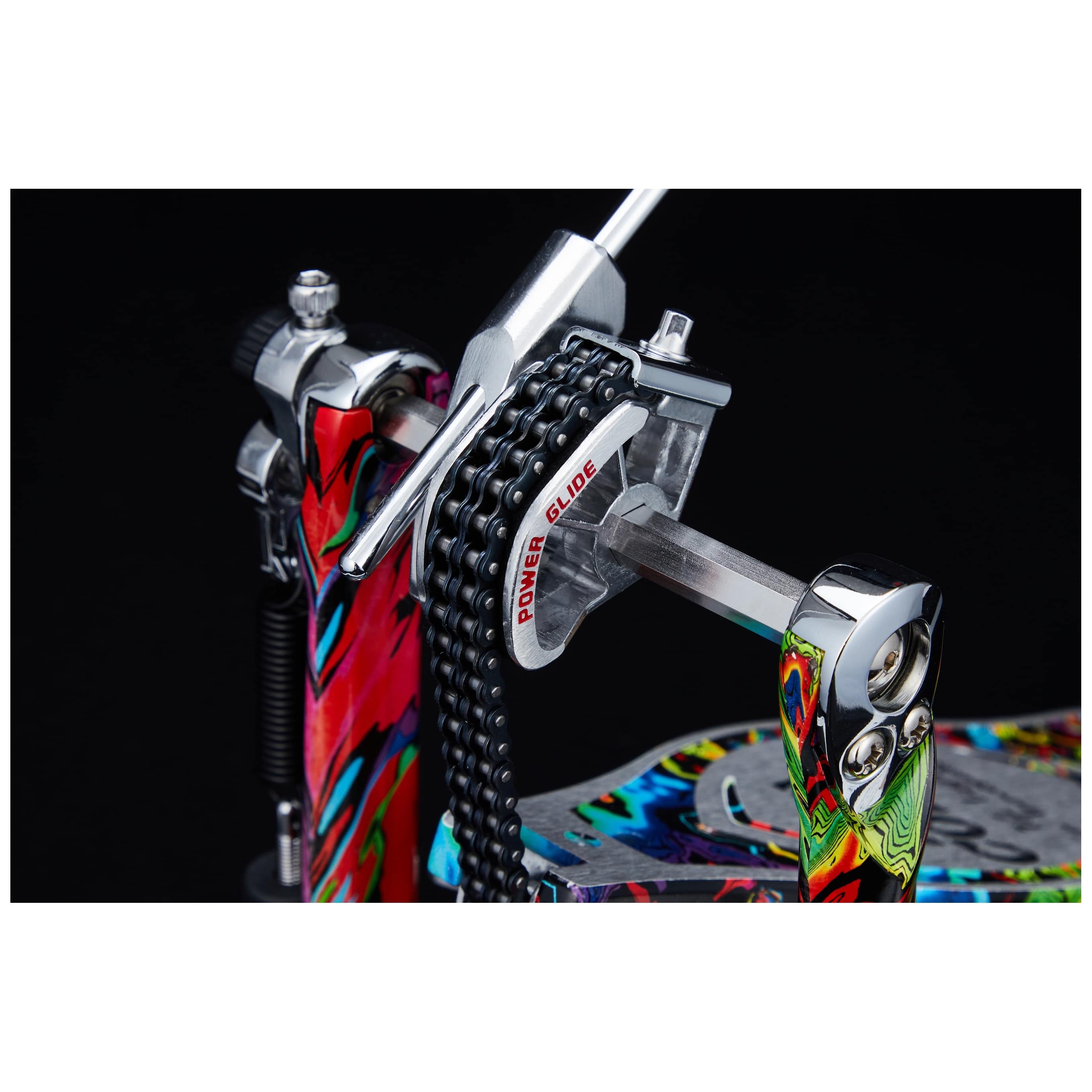 Tama HP900PMPR - 50th LIMITED - Iron Cobra 900 Power Glide Single Pedal - Marble Psychedelic Rainbow 3