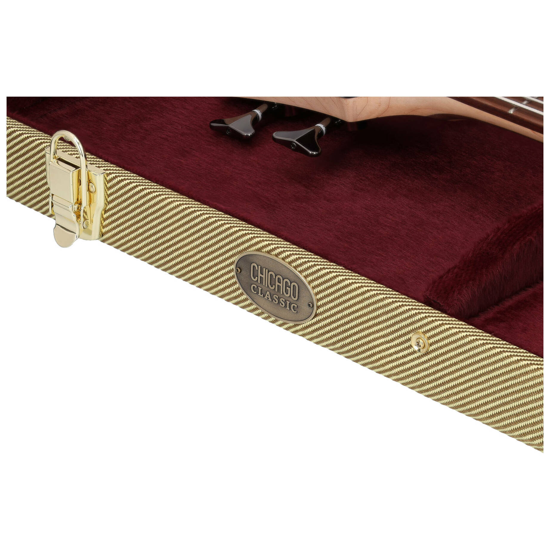 Chicago Classic E-Bass Koffer Tweed Yellow 3