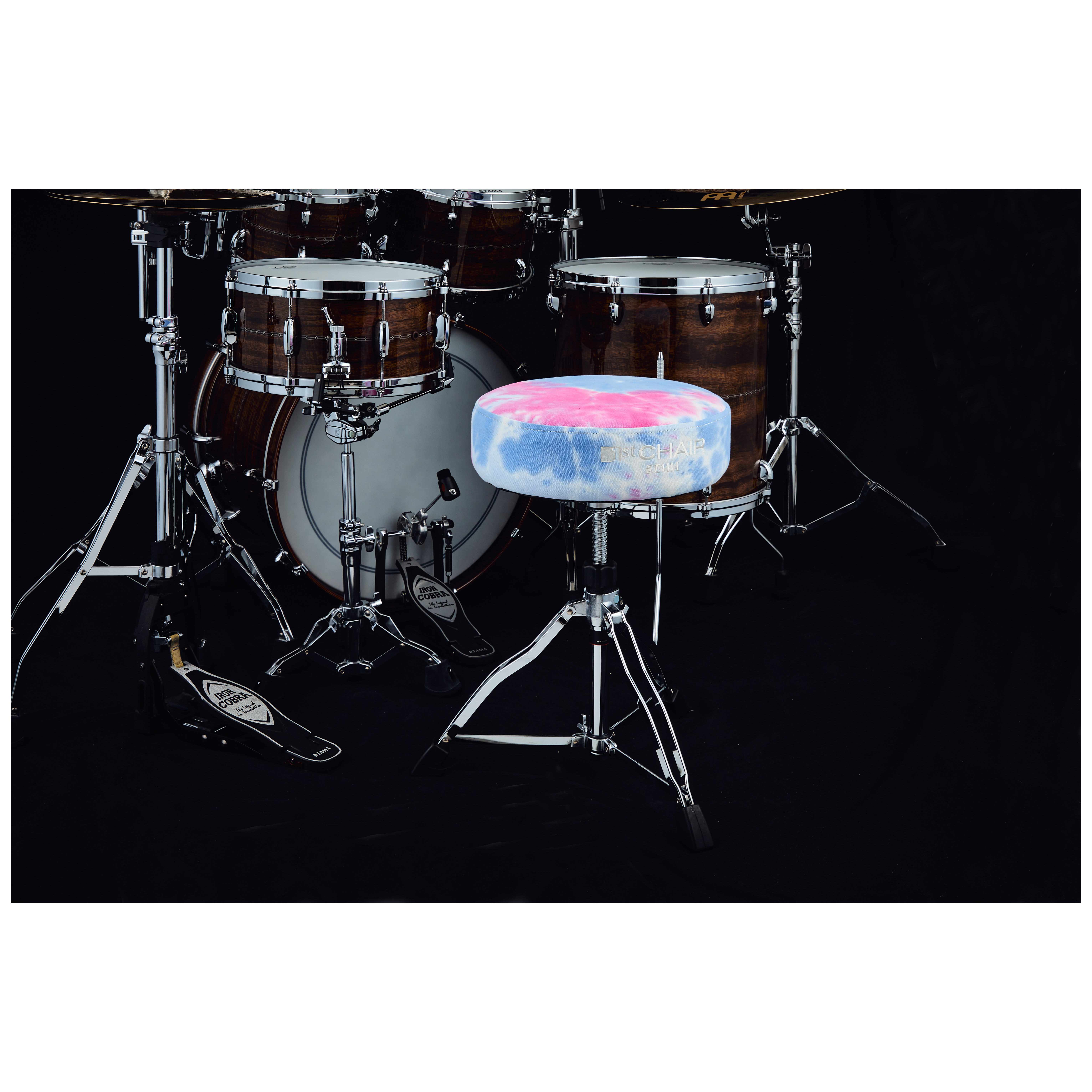 Tama HT430TDPS - 1st Chair - Round Rider - Drum-Hocker -  Fluorescent Pink Sky Seat 1