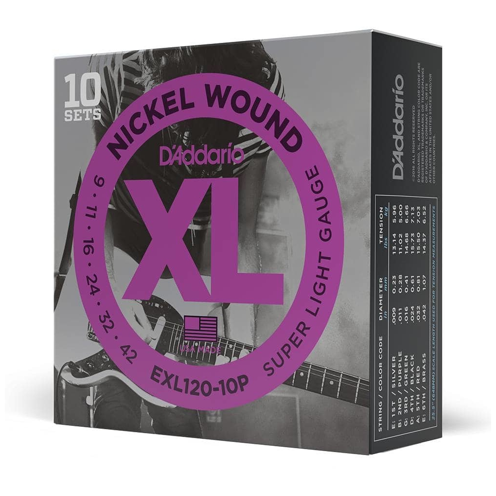 D’Addario - D’Addario EXL120-10P - XL Electric Nickel Wound 10er Pack 009-042 - 3