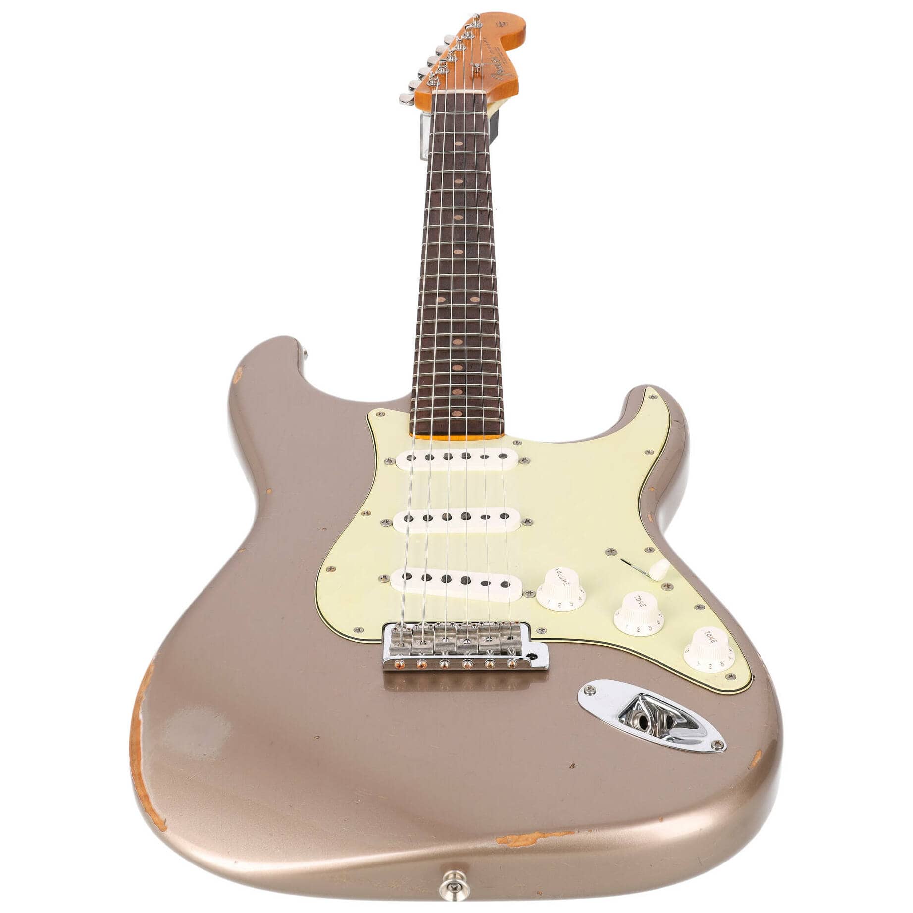 Fender Custom Shop 1963 Stratocaster Relic Aged Shoreline Gold Metallic 3