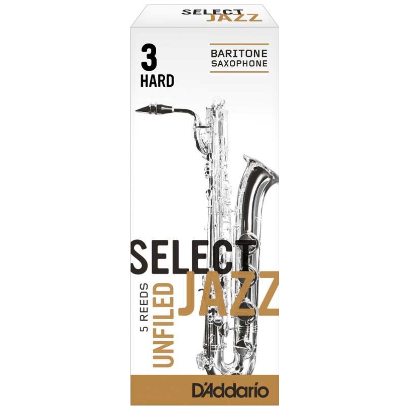 D’Addario Woodwinds Select Jazz Unfiled - Bariton Saxophone 3H - 5er Pack
