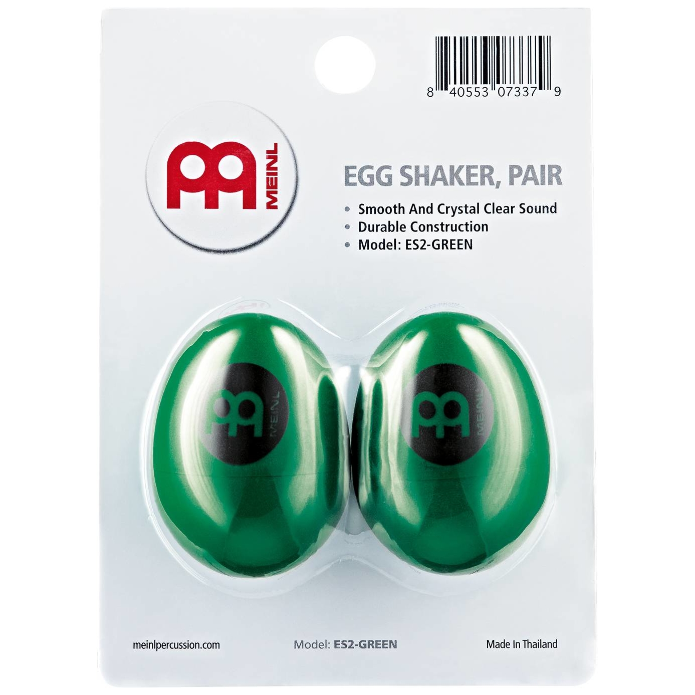 Meinl Percussion ES2-GREEN - Egg Shaker Pair, Green 