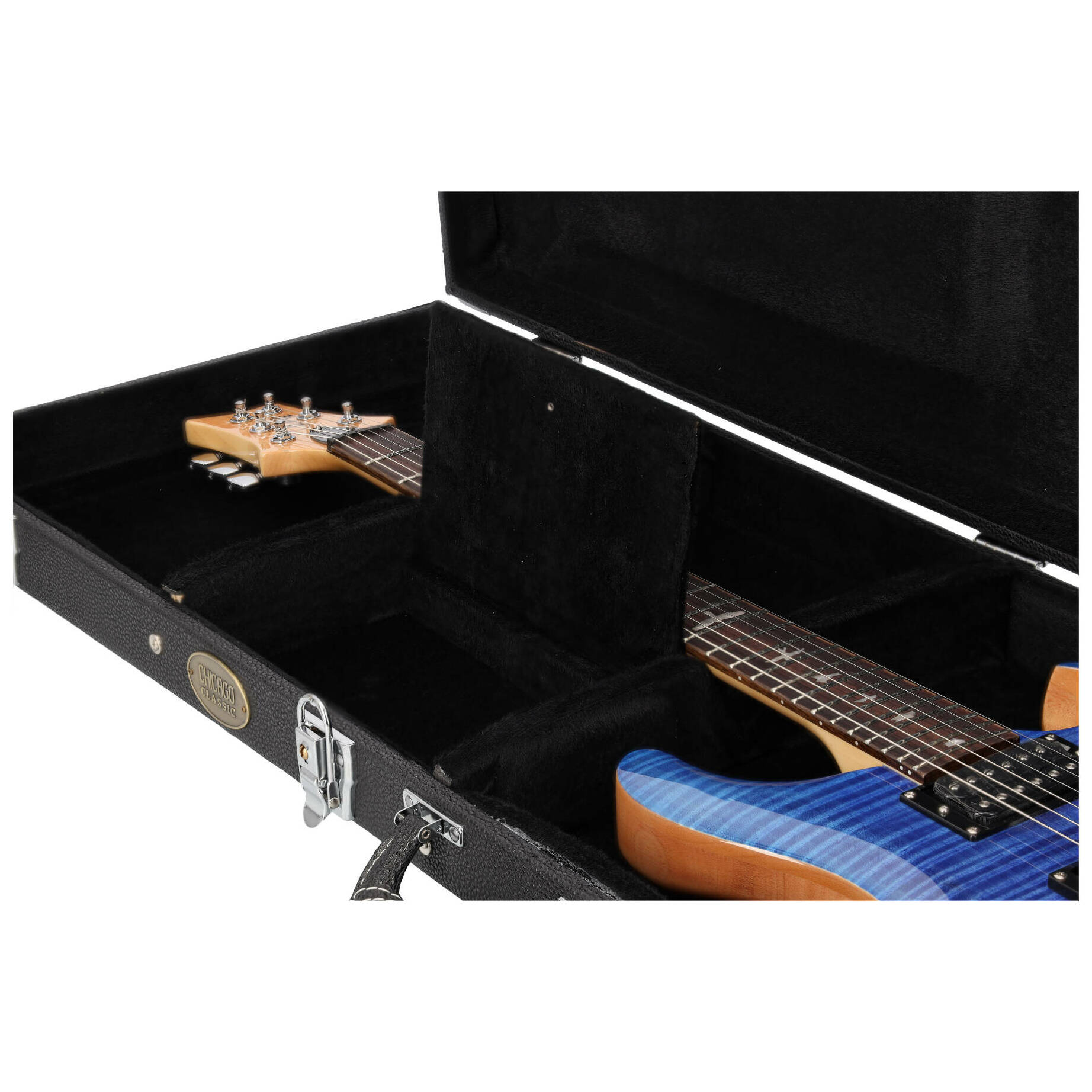 Chicago Classic E-Gitarre Rechteckkoffer Schwarz 7