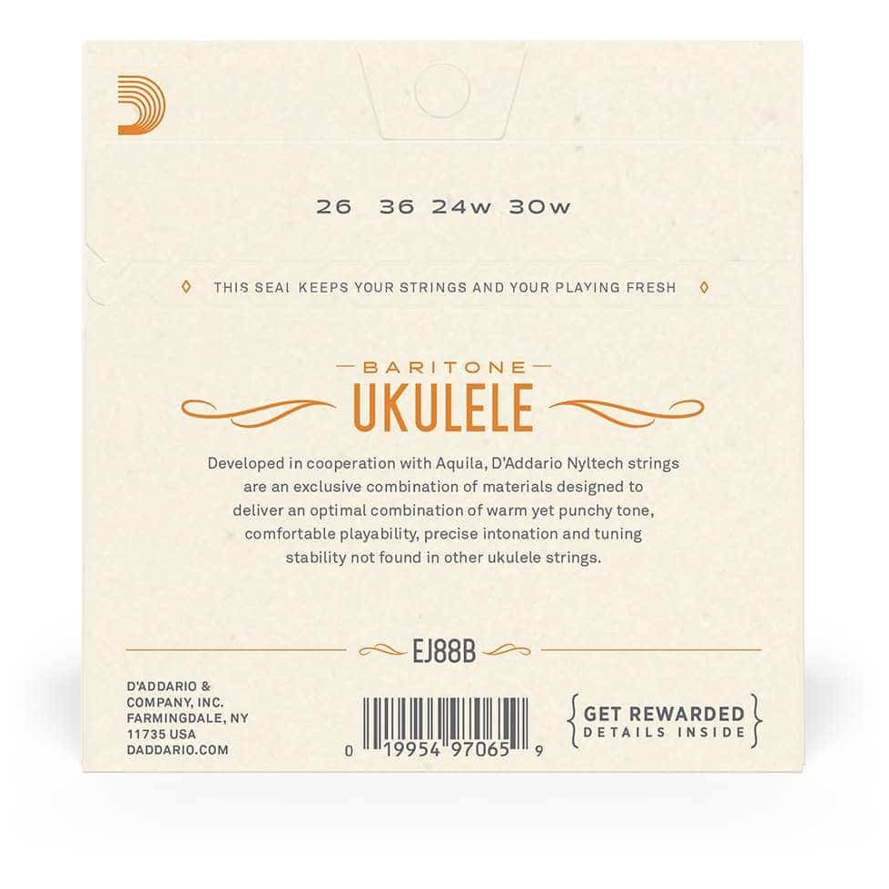 D’Addario - D’Addario EJ88B - Ukulele Baritone Nyltech 026-030 - 2