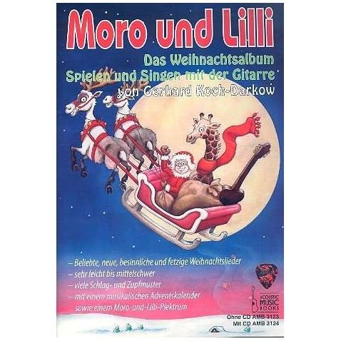 Acoustic Music Books Moro and Lilli - The Christmas album for 1-2 guitars
