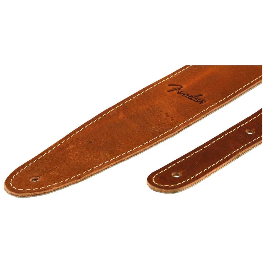 Fender - Fender Ball Glove Leather Strap LOGO-BRN - 1