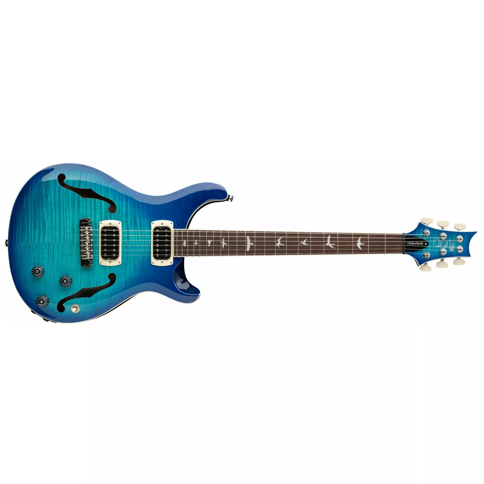 PRS SE Flat Back Hollowbody I Piezo Lake Blue 1
