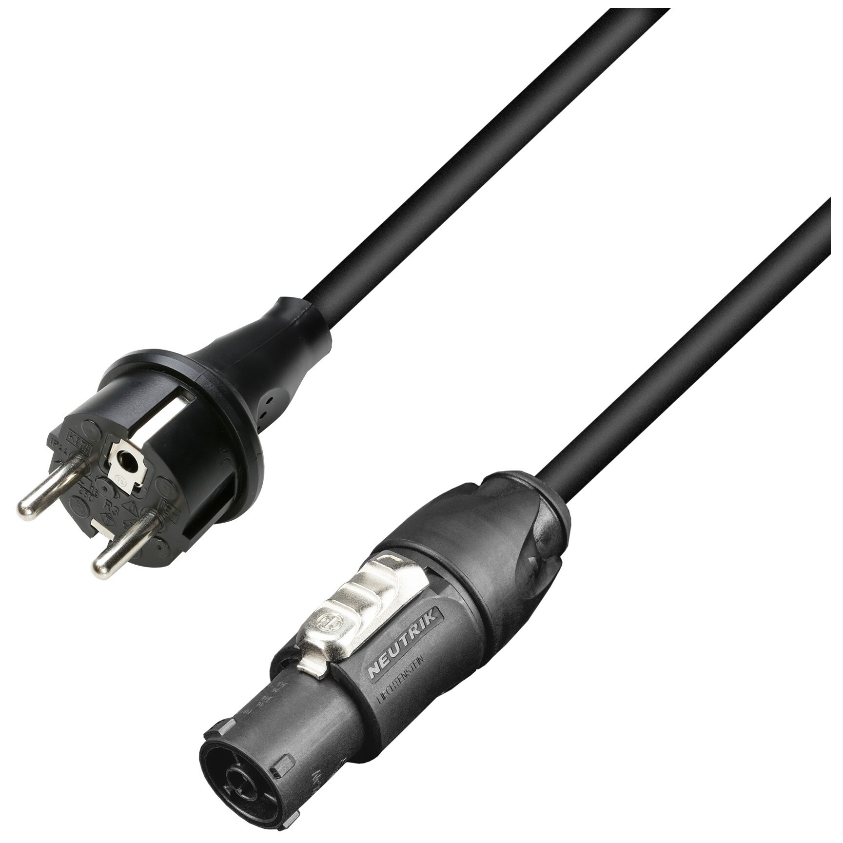 Adam Hall 8101 TCON 0150 Netzkabel CEE 7/7 auf Neutrik powerCON TRUE1 TOP 1,5 m