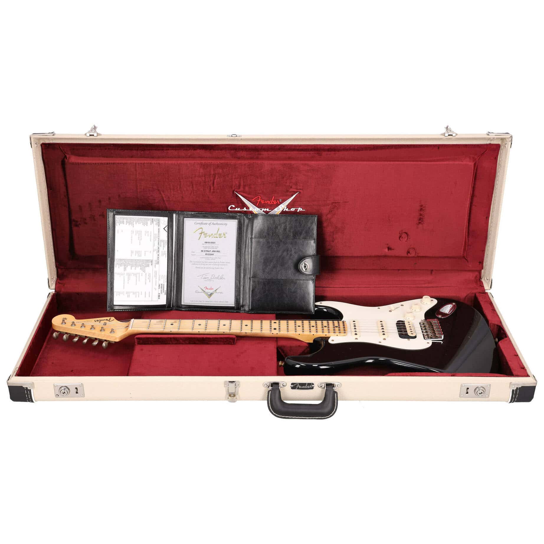 Fender Custom Shop 1959 Stratocaster Dealer Select JRN HSS MN BLK #3 14