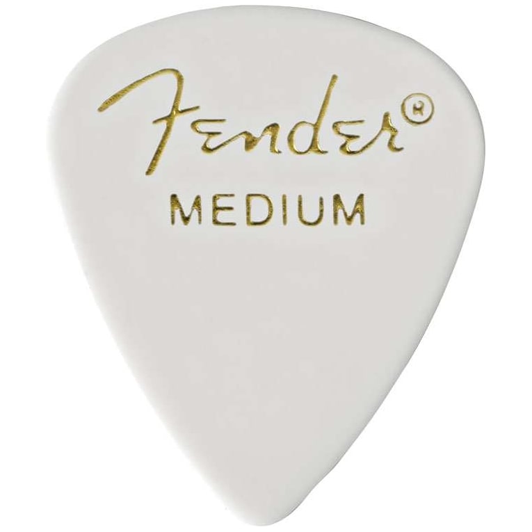 Fender 351 Shape Classic Celluloid Pick - Medium - White