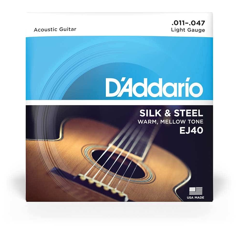 D’Addario EJ40 - Acoustic Folk Guitar Silk & Steel | 011-047