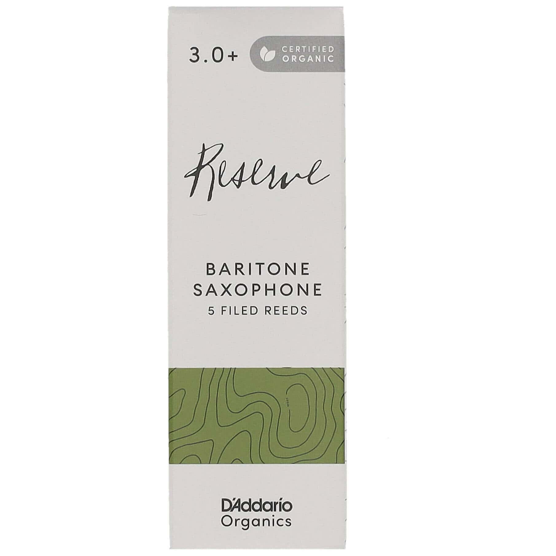 D’Addario Woodwinds Organic Reserve - Baritone Saxophone 3,0+ - 5er Pack