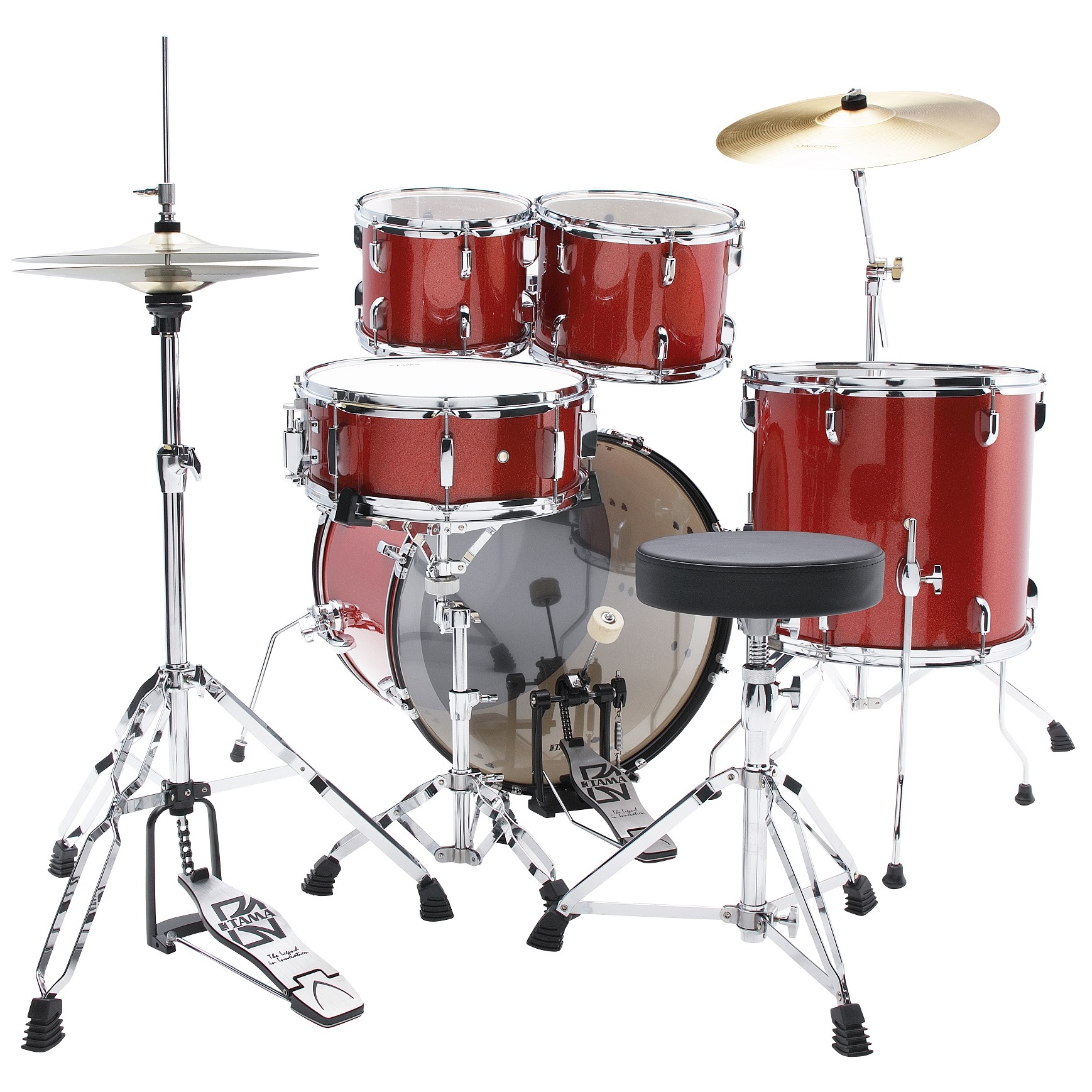 Tama ST52H5-CDS - Stagestar 5-tlg. Drumset m. 22" BD - Candy Red Sparkle 5