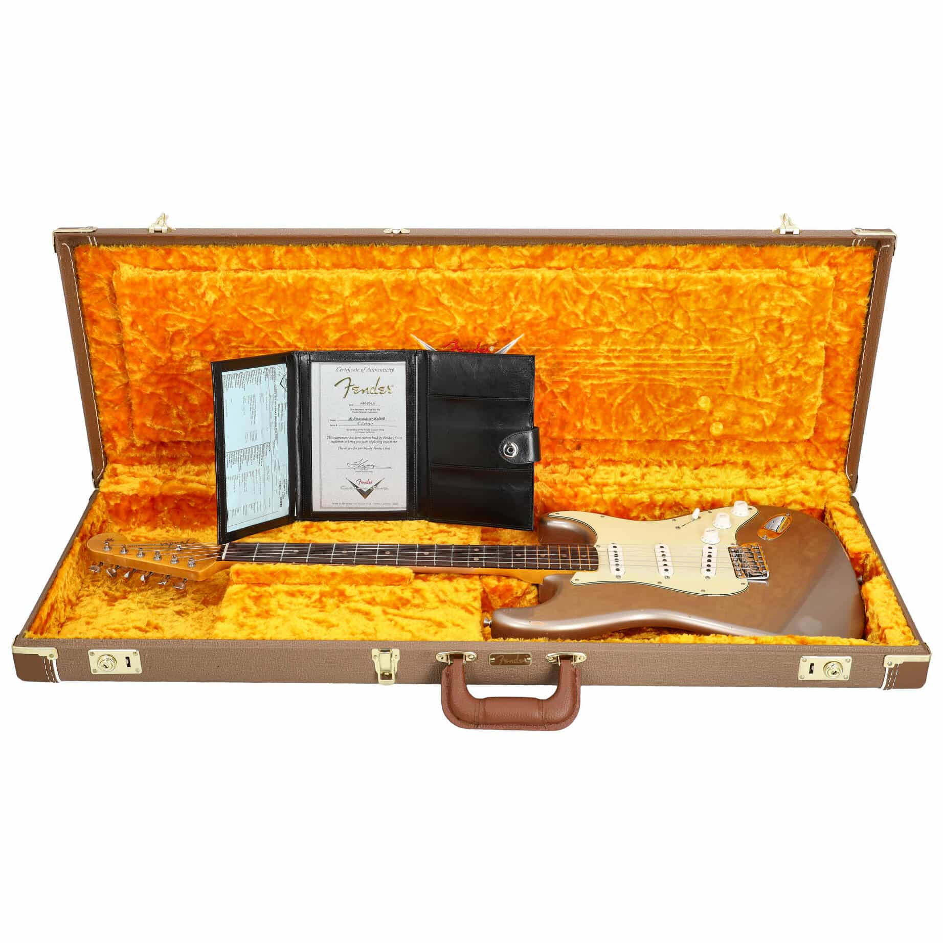 Fender Custom Shop 1963 Stratocaster Relic Aged Shoreline Gold Metallic 9