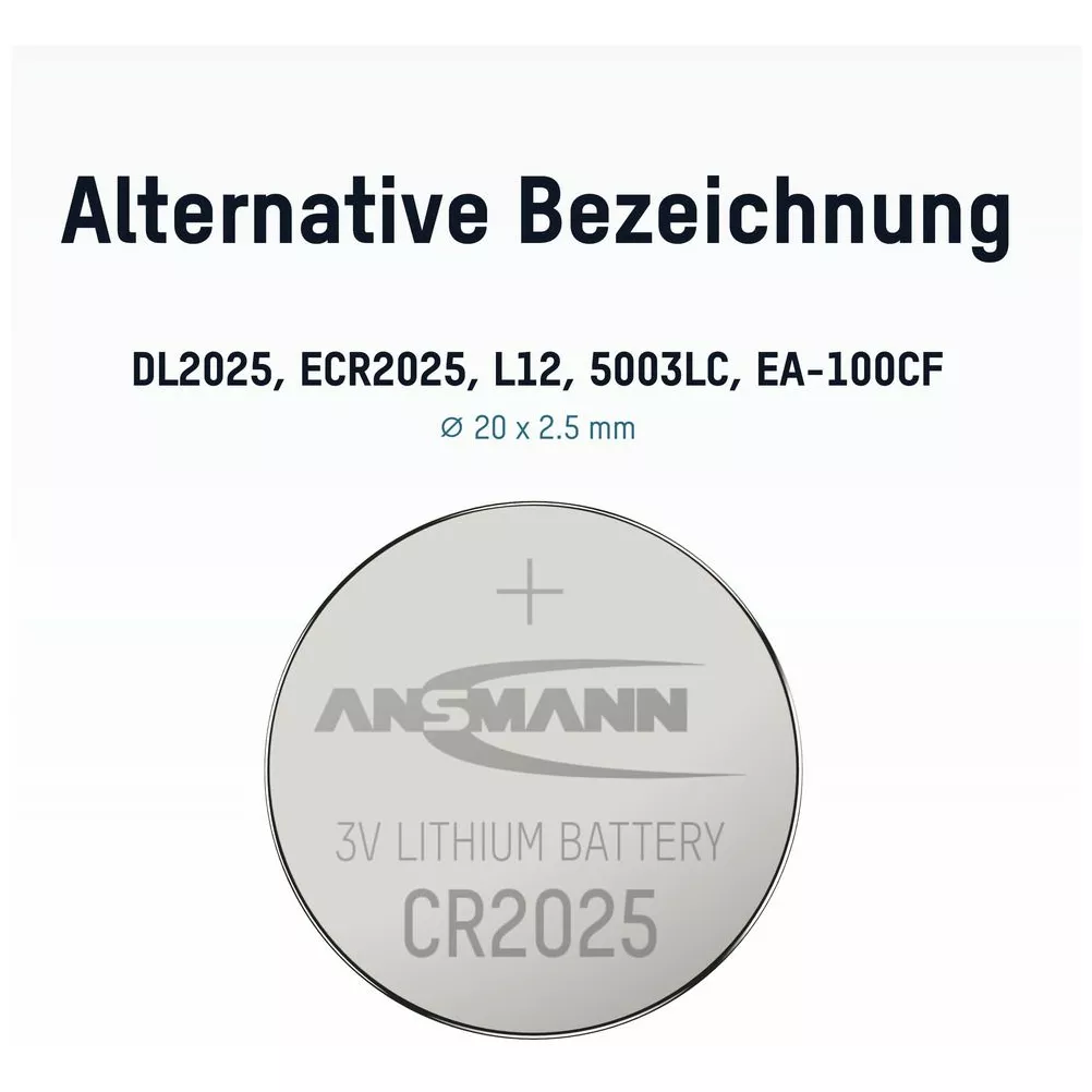 Ansmann Lithium Knopfzelle CR2025 1