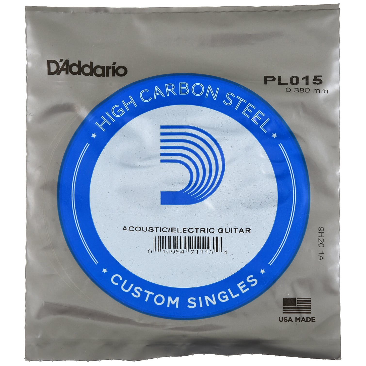 D’Addario - D’Addario PL015 Plain Steel Guitar Single String 015-056