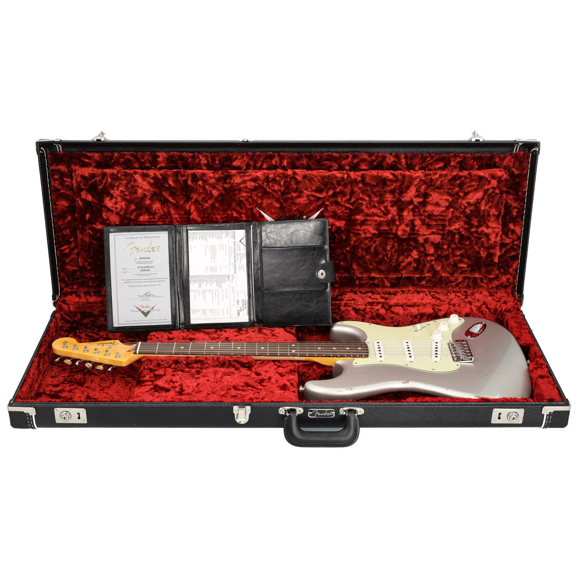Fender Custom Shop 1963 Stratocaster Relic Aged Inca Silver Metallic 10